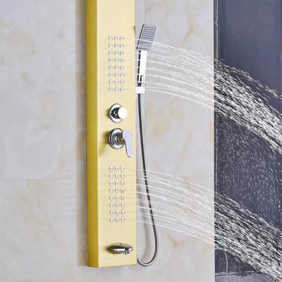 Panou de Dus, din Inox, Auriu