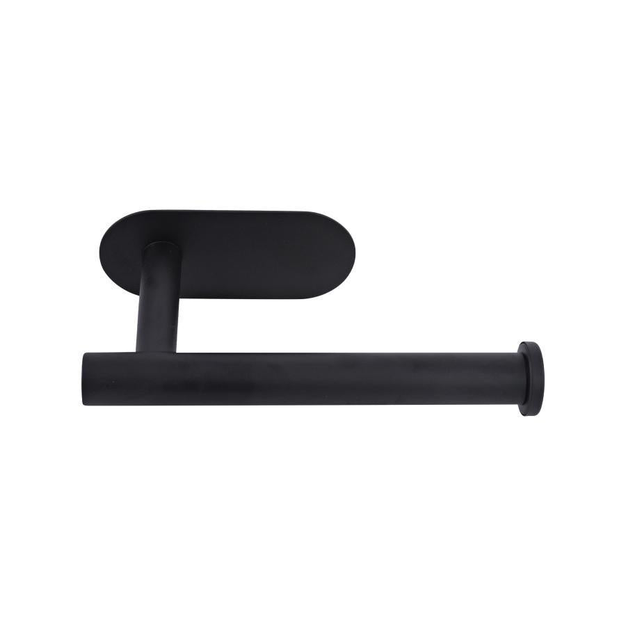 Suport Hartie Igienica, Negru, din Inox, Autoadeziv