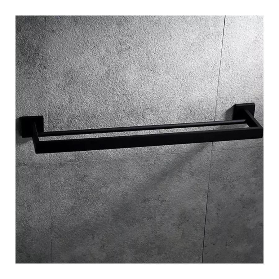 Suport Prosop Baie, din Inox, Negru