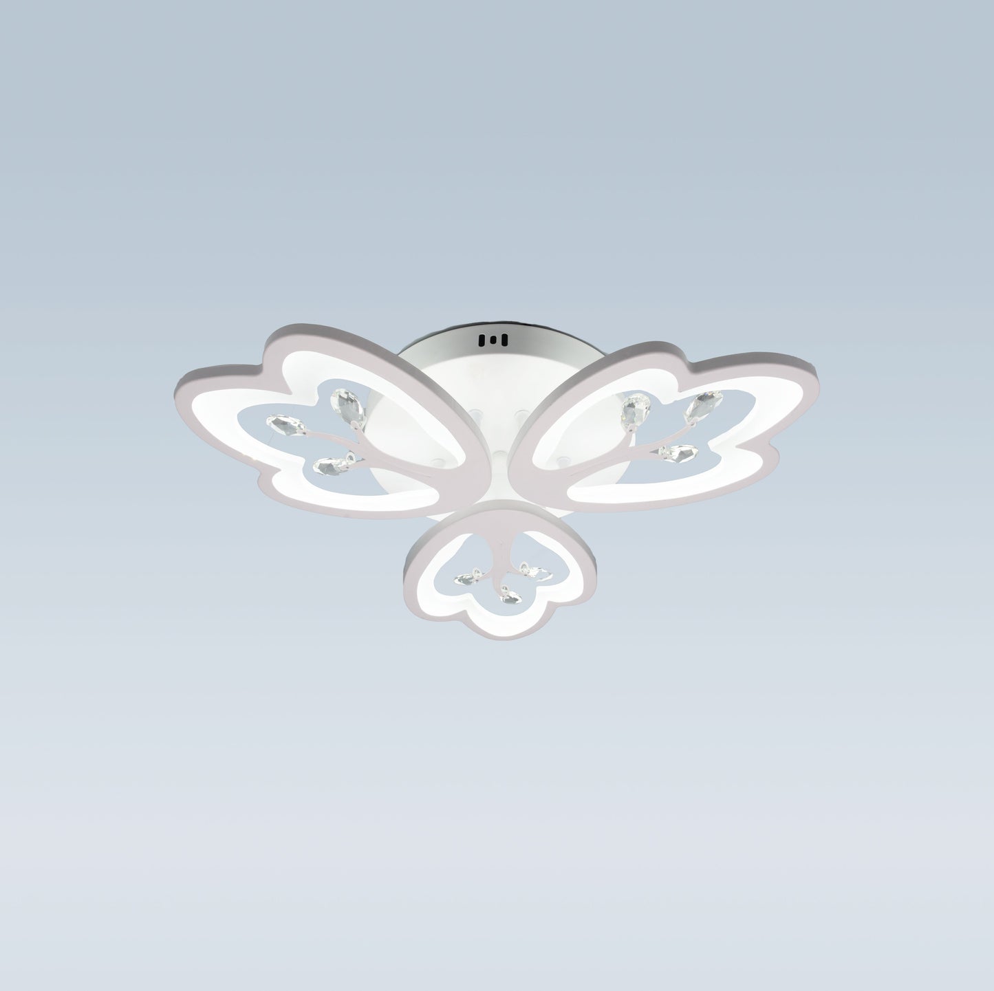 Lustra LED cu Telecomanda, 80W, 3000K/4000K/6000K, Alb, Acril, Dimabila, IP.20 K19/3