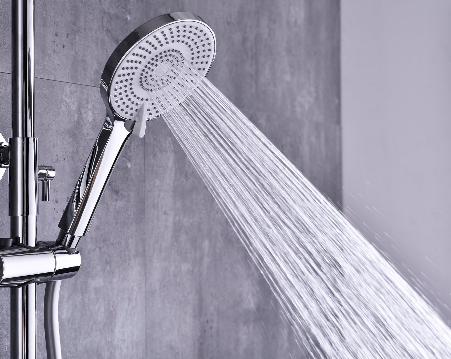 Coloana de Dus cu Inaltime Reglabila, din Alama Sanitara, Cromata