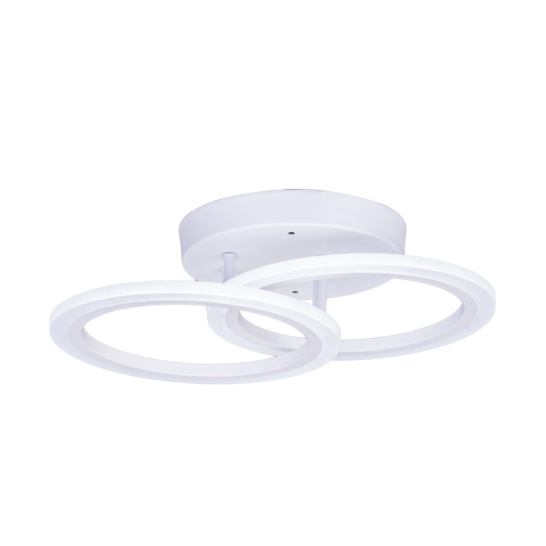 Lustra LED cu Telecomanda, 24W, 3000K/4000K/6000K, Alb, Acril, Dimabila, IP.20 801/2WH