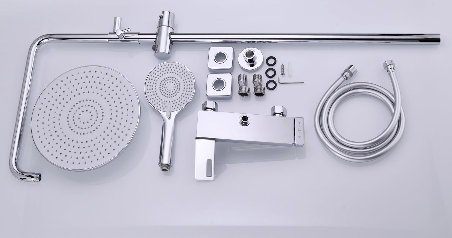 Coloana de Dus cu Inaltime Reglabila, din Alama Sanitara, Cromata