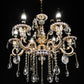 Candelabru 6*E14, Lila/Auriu, Cristal si Metal, IP.20 2325/6FG