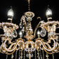 Candelabru 6*E14, Lila/Auriu, Cristal si Metal, IP.20 2325/6FG