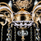 Candelabru 6*E14, Lila/Auriu, Cristal si Metal, IP.20 2325/6FG