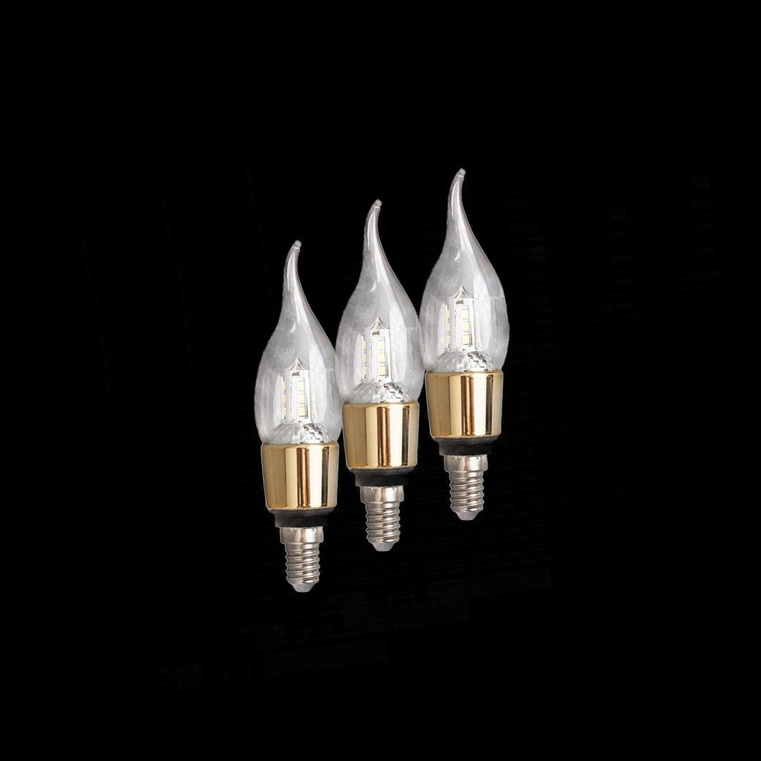 Pachet 3 Becuri LED Lumanare E14, 6W, 6000K - LEDS