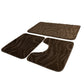 Set 3 Covorase Baie Antiderapante, Maro Natural, 80x50x40cm