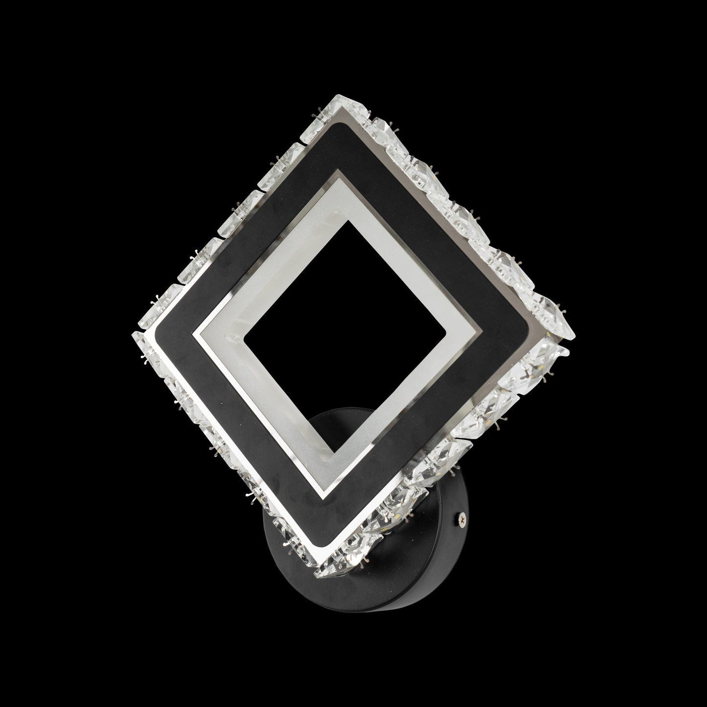 Aplica LED, 24W, Cristal, Negru