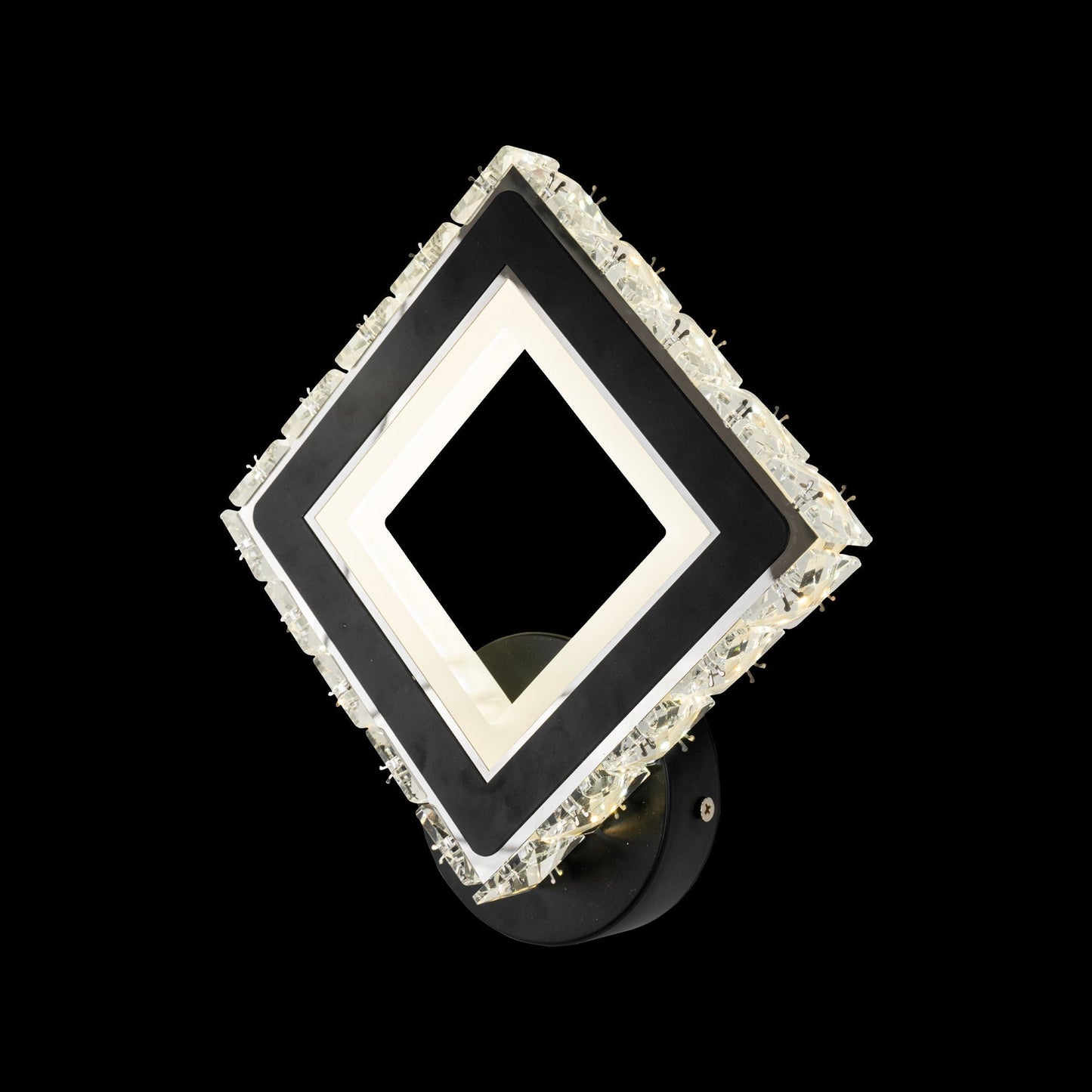 Aplica LED, 24W, Cristal, Negru