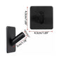 Suport perete de tip Cuier, Autoadeziv, din Inox, Negru