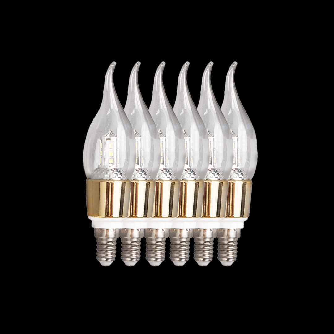 Pachet 6 Becuri Led Lumanare E14, 6W, 6000K SET/B01/LR - LEDS