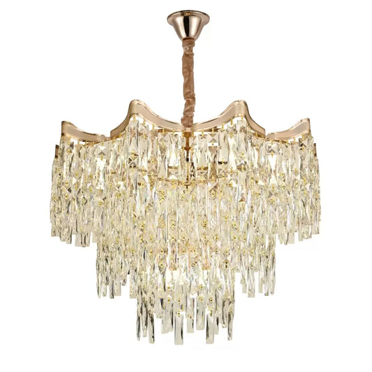 Candelabru Cristal Bennett 10x E27 Auriu
