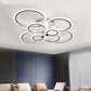 Lustra LED Cerc cu Telecomanda, 200W, Alb, Acril, Dimabila 8067/4+4ext