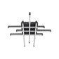 Lustra LED cu Telecomanda, 120W, 3000K/4000K/6000K, Acril, Negru, Dimabila, IP.20 174/6BK