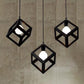 Pendul 3*E27, Metal Negru 528/3L