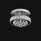 Lustra LED Abel, 24W, 3000K/4000K/6000K, Crom si Cristal 6670/500